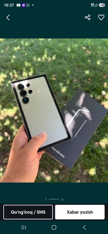 Samsung s25 ultra xolati ideal 12/256 karobkali 1