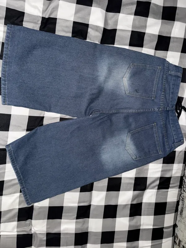 Oversize uslubidagi jinsi shorti (unisex) 2