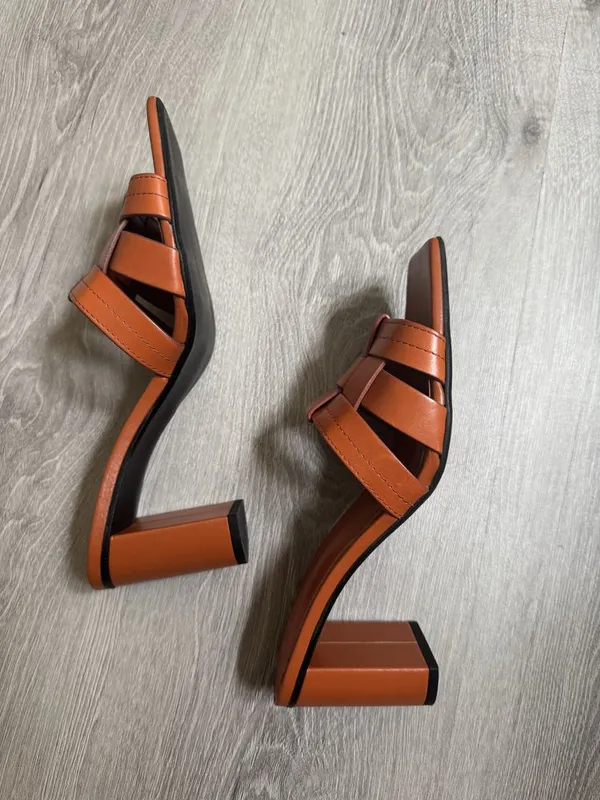 ZARA мюли кожаные — фото 2