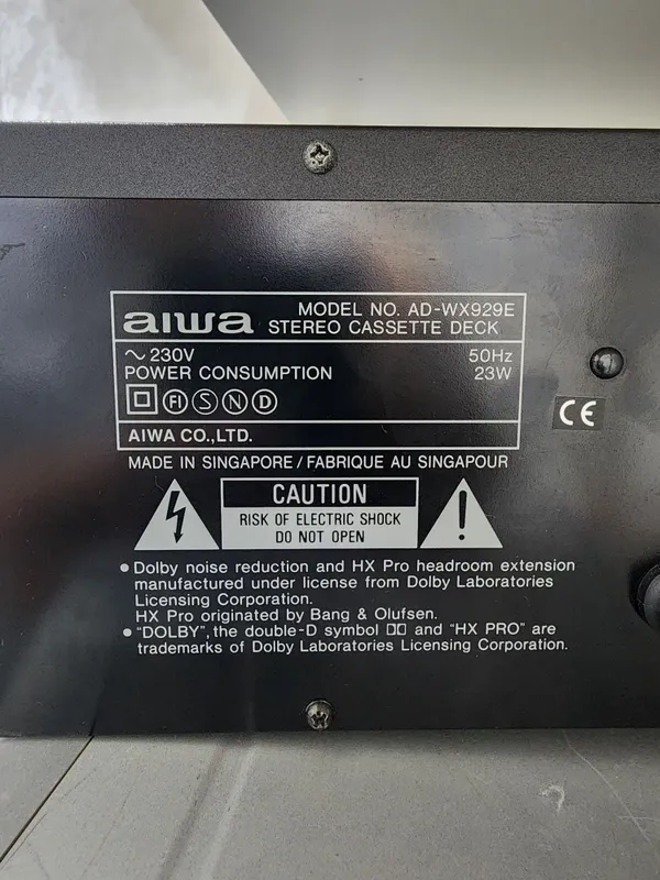 Aiwa AD-WX929 кассетная дека — фото 5