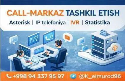 Call Markaz tashkil etish | IP Telefoniya | Statistik Dashboard 1