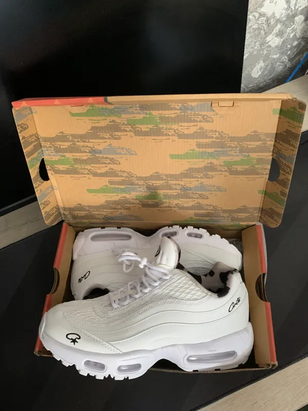 Кроссовки Nike airmax 95 corteiz  белые — фото 1