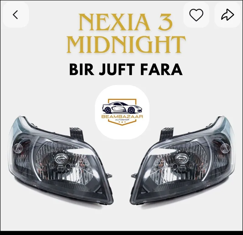 Nexia 3 midnight (qoraytirilgan) fara