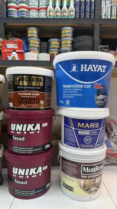 Sifatli kraska emulsiya va boshqa qurilish kosmetik maxsulotlari optom 5