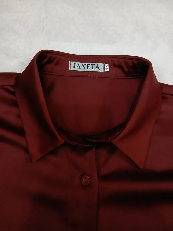 Из Америки, женская атласная или шелковая рубашка "JANETA" — фото 3