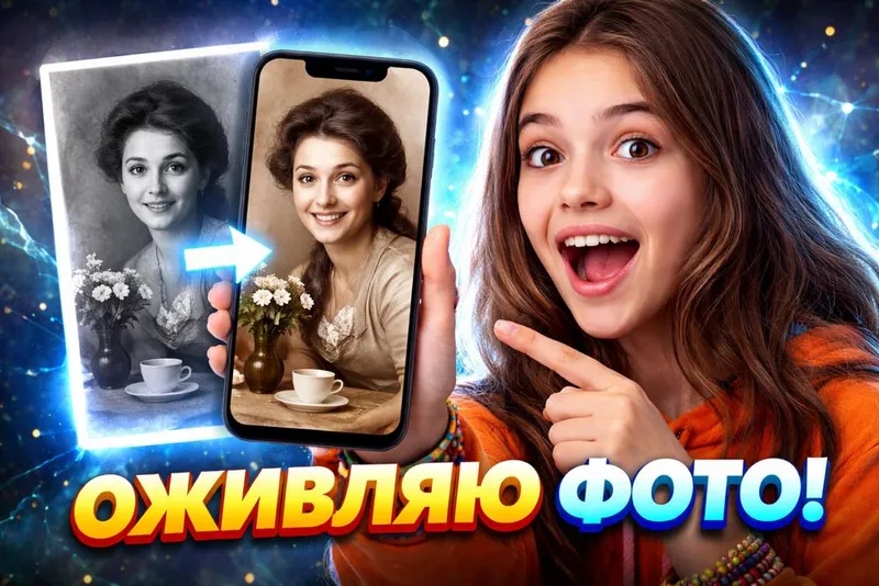 Оживляюю фото всего за 20 тыс сум