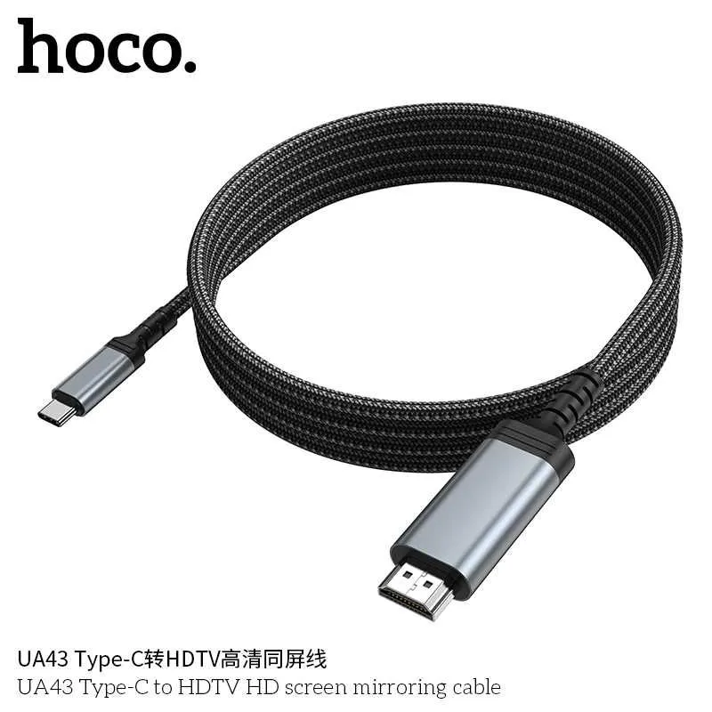 Hoco UA43 Кабель HDMI to Type-C Full HD (4K/2K) 1.8м Screen Mirroring 7 Hoco UA43 Кабель HDMI to Type-C Full HD (4K/2K) 1.8м Screen Mirroring 7