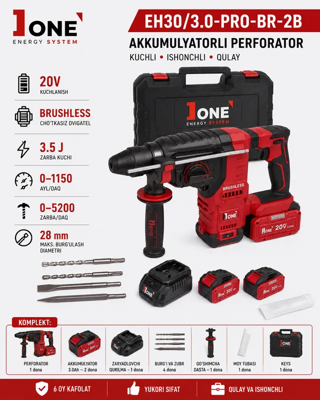 Akkumulyatorli Perforator EH30/3.0-PRO 1