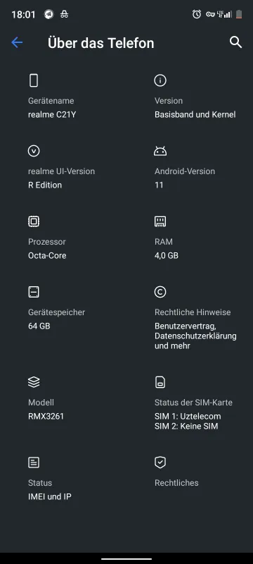 Телефон Realme c21y 6