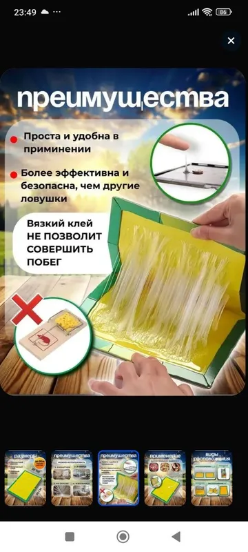 Липкая ловушка для мышей и крыс — фото 3