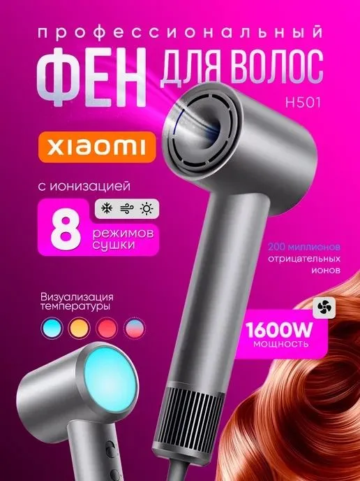 Фен для волос Mijia dryer H501 — фото 4 Фен для волос Mijia dryer H501 — фото 4