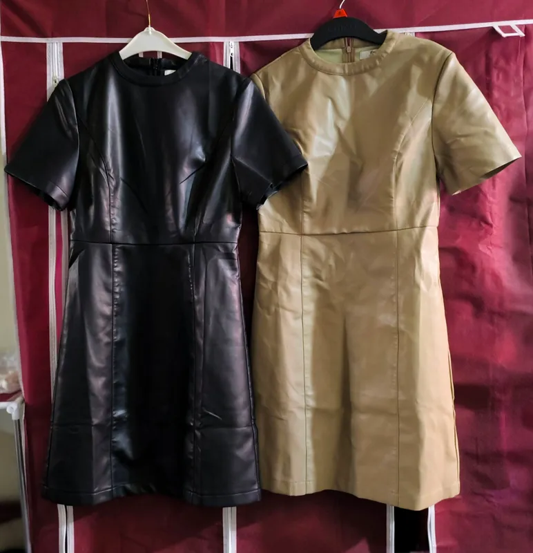 женское платье из кожи