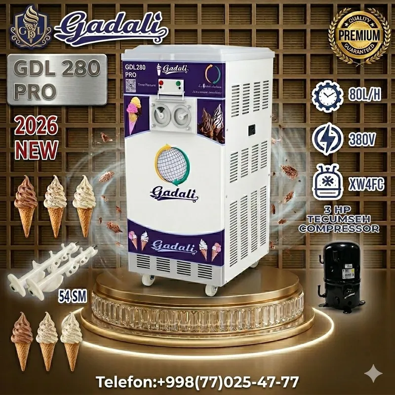 Оригинал. Фрезер ,фризер ,фрейзер GADALI 280PRO мороженое аппаратлари.