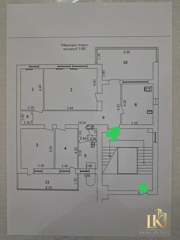 Продаётся 5-комнатная квартира 140 м² в кирпичном доме