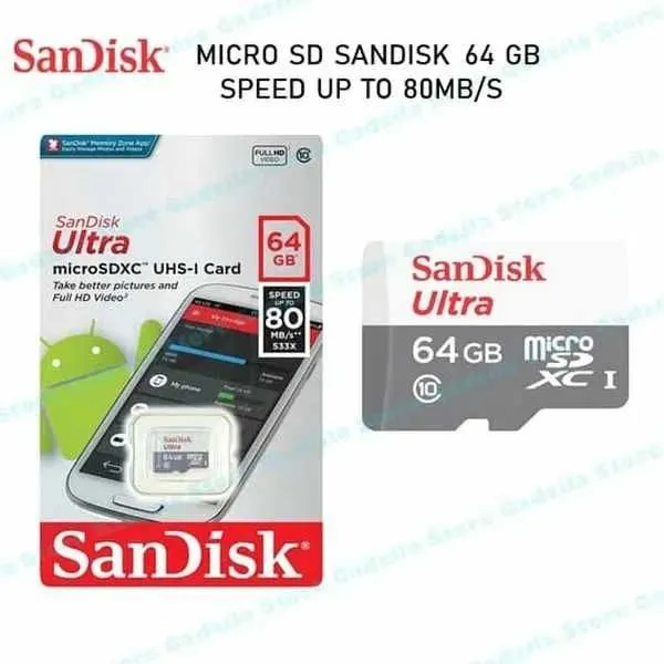 Флеш карта microSD SanDisk 64 Gb 3