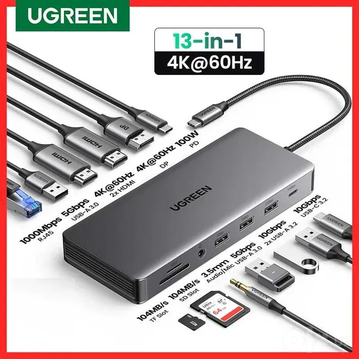 Ugreen CM681 — Универсальный 13-в-1 USB-C Хаб 1 Ugreen CM681 — Универсальный 13-в-1 USB-C Хаб 1