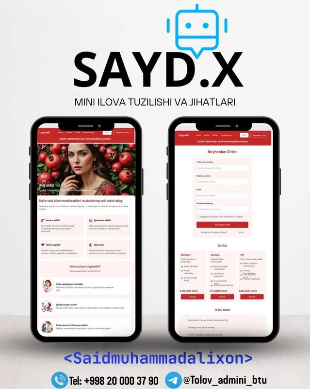 Sayt tuzish va telegram bot hamda sheets xizmatlari 7 Sayt tuzish va telegram bot hamda sheets xizmatlari 7