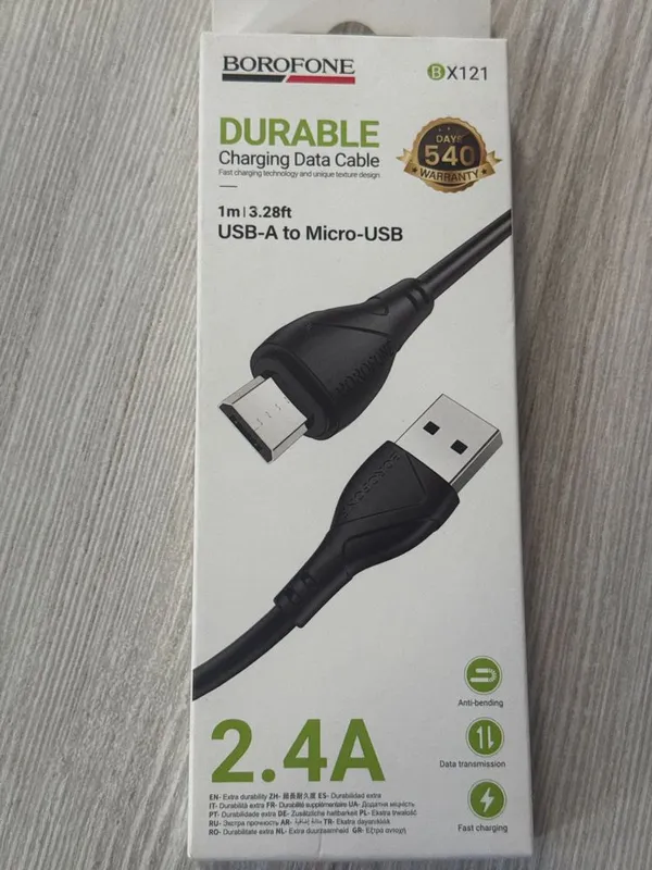 Кабель BOROFONE BX121 USB-A to Micro USB (1 метр) срочно 25000