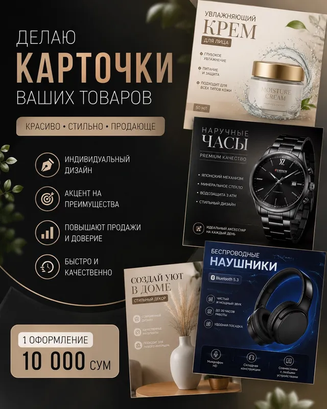 Делаю карточки ваших товаров Делаю карточки ваших товаров