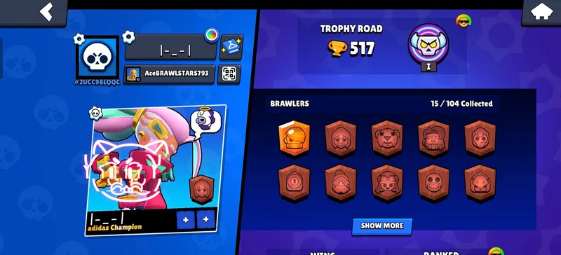 Аккаунт Brawl Stars новый, но скины дорогие 2