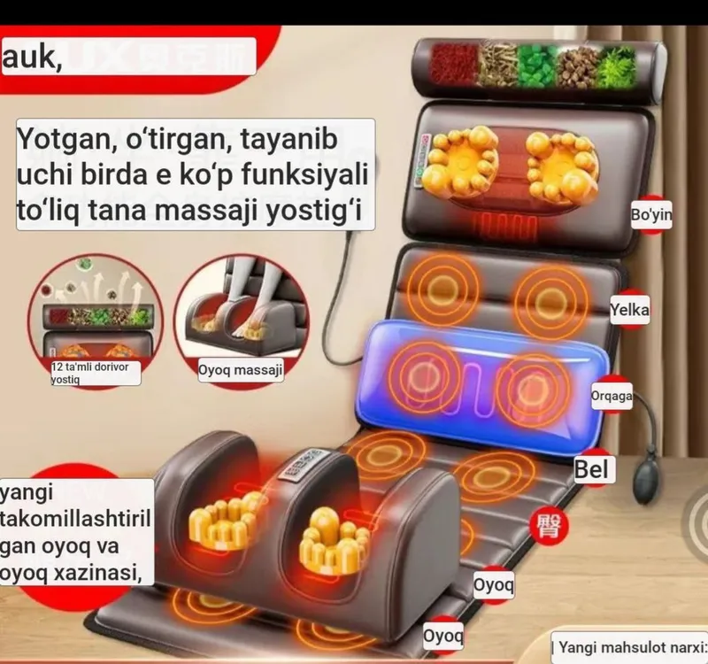 Ko’p funksiyali,takomillashtirilgan massajor aparat. Массажер для тела Ko’p funksiyali,takomillashtirilgan massajor aparat. Массажер для тела