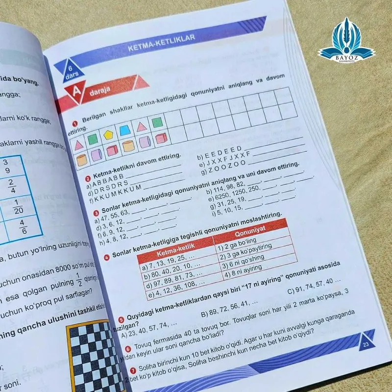 Matematikani oson o'rganing 4-sinflar uchun. 2 Matematikani oson o'rganing 4-sinflar uchun. 2