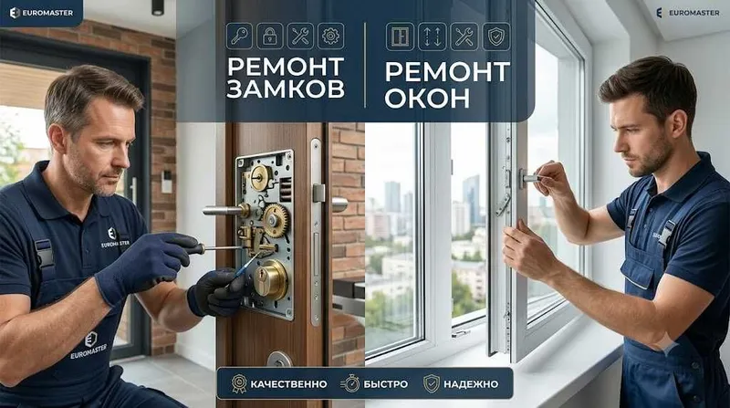 Ремонт дверных замков Ремонт окон Регулировка окон Zamok ochish