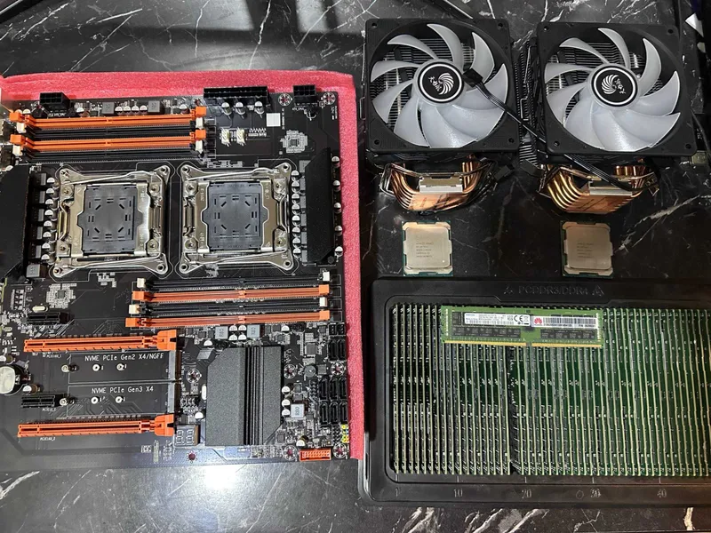 Мощные 80 поточные комплекты X99 с 32 gb DDR4 + куллера