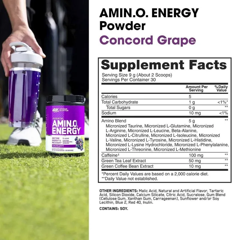 Optimum Nutrition Amino Energy 270g Conord grape original — фото 2