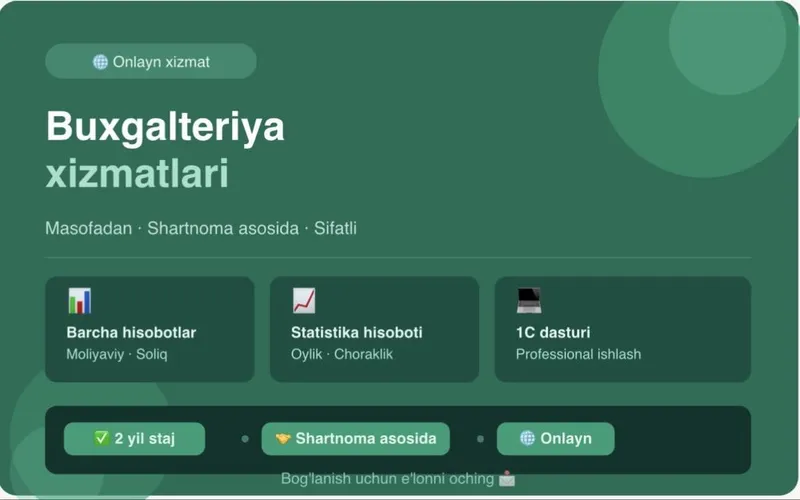 Onlayn buxgalteriya xizmati