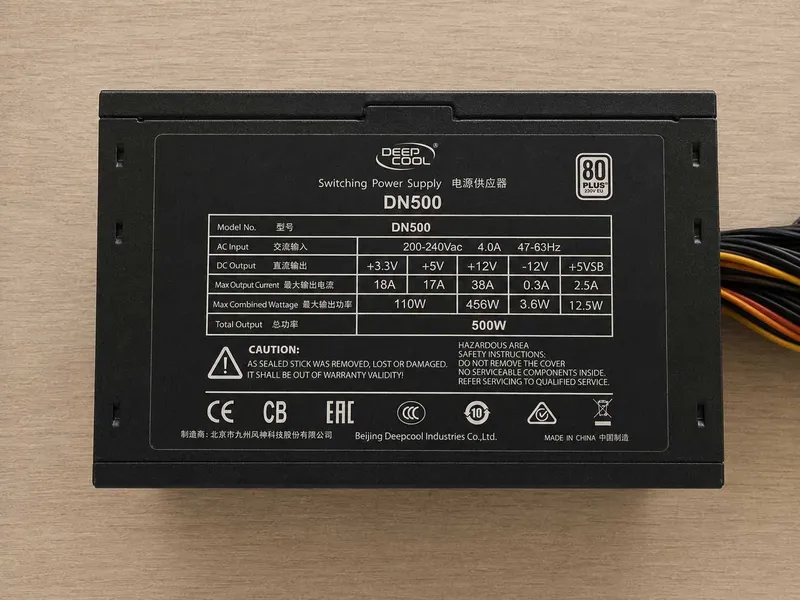 DeepCool DN500 500W (80 PLUS) PSU 3 DeepCool DN500 500W (80 PLUS) PSU 3