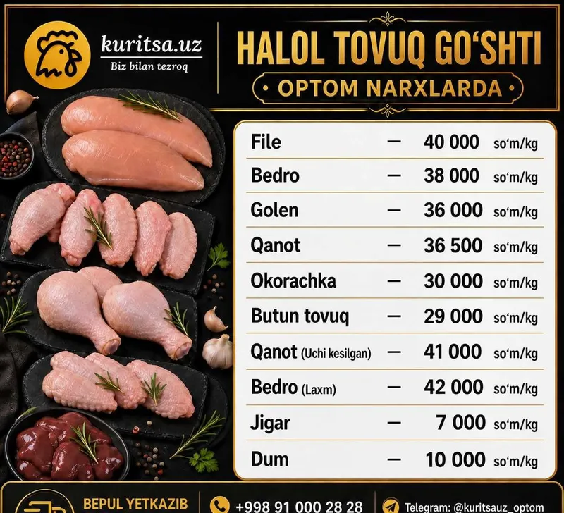 Tovuq Razdelka FILE BEDRO GOLEN QANOT va Dilekateslar 3 Tovuq Razdelka FILE BEDRO GOLEN QANOT va Dilekateslar 3