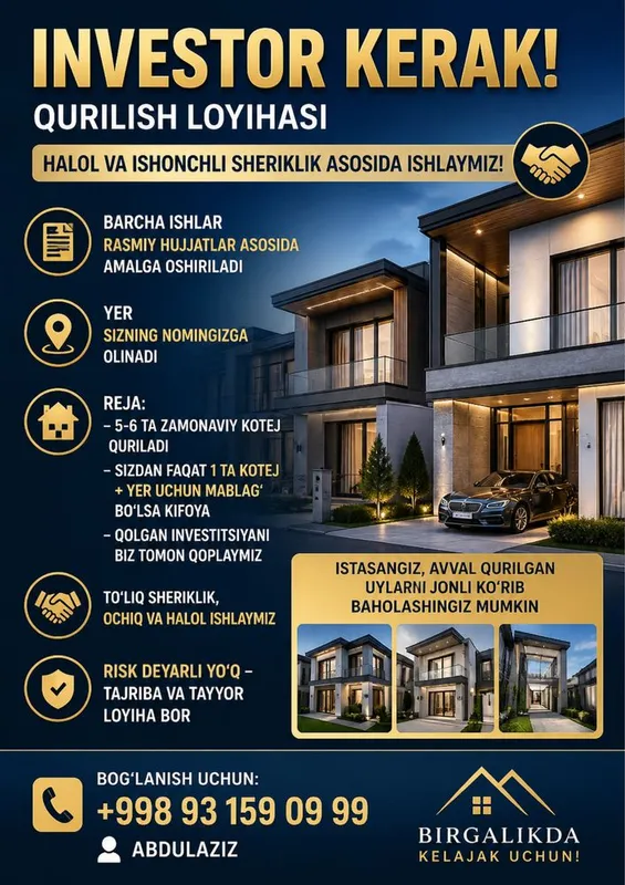 Investor kereak qurilish
