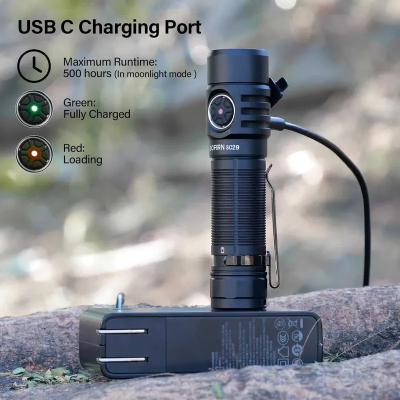 Sorin SC29 3000 Lumen EDC яркий ручной фонарик — фото 4