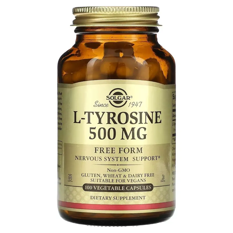L- Тирозин, Solgar, L-Tyrosine 500 мг 100 растительных капсул — фото 3 L- Тирозин, Solgar, L-Tyrosine 500 мг 100 растительных капсул — фото 3