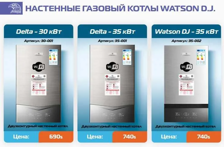 Двухконтурный газовый котёл Watson в ассортименте Гарантия 2 года 3