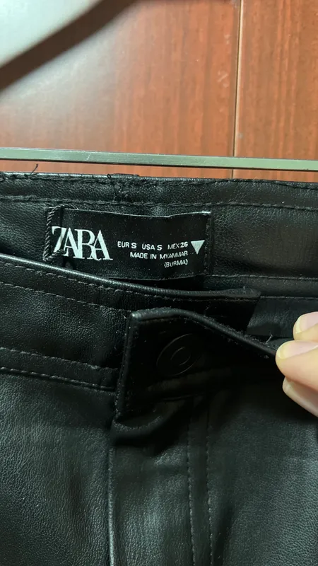 Zara новые Кожаные лосины — фото 2