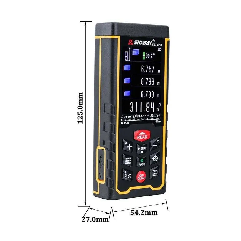 Laser Distance Meter SW‑S80 — lazerli masofa o‘lchagich 3 Laser Distance Meter SW‑S80 — lazerli masofa o‘lchagich 3