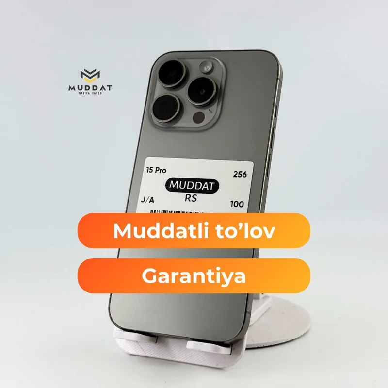 iPhone 15 Pro 256GB - muddatli to'lovga kafolat bilan 1 iPhone 15 Pro 256GB - muddatli to'lovga kafolat bilan 1