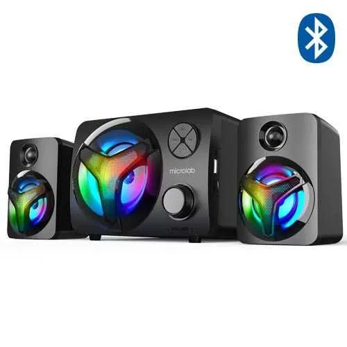 Microlab U210 #11W RMS (3*2+5W) TF, USB, FM, RGB o‘yin karnayi 1