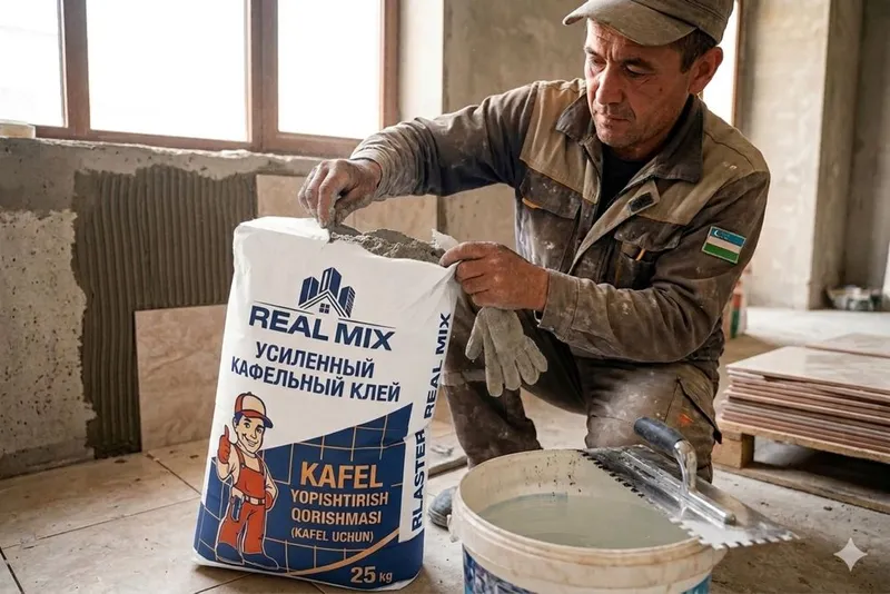 Kafelniy kley, кафелный клей, ишлаб чиқарувчидан оптом ташкент