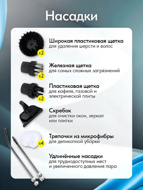 Пароочиститель, Parli tozalagich, паровой очиститель для мебели и окон — фото 4