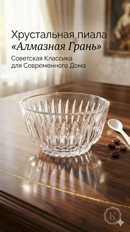 Винтажная хрустальная пиала / конфетница (СССР)