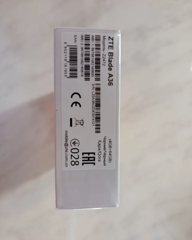 Запечатанный новый ZTE Blade A36 2 Запечатанный новый ZTE Blade A36 2