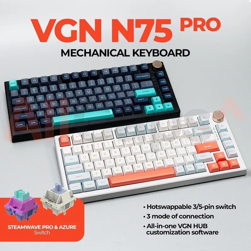 Оригинал! VGN N75 PRO Wireless Беспроводная Механическая Клавиатура — фото 4