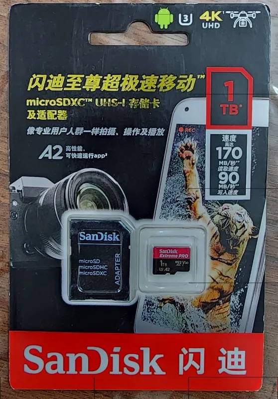 Sandsik Extreme Pro SDXC UHS-I xotira kartasi hajmi Sandsik Extreme Pro SDXC UHS-I xotira kartasi hajmi