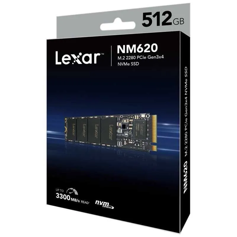 - Твердотельный накопитель SSD M.2 512GB Lexar NM620 NVMe PCIe 2