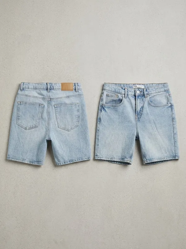 СТИЛЬНЫЕ ДЖИНСЫ ZARA (СВЕТЛО-ГОЛУБОЙ ДЕНИМ)