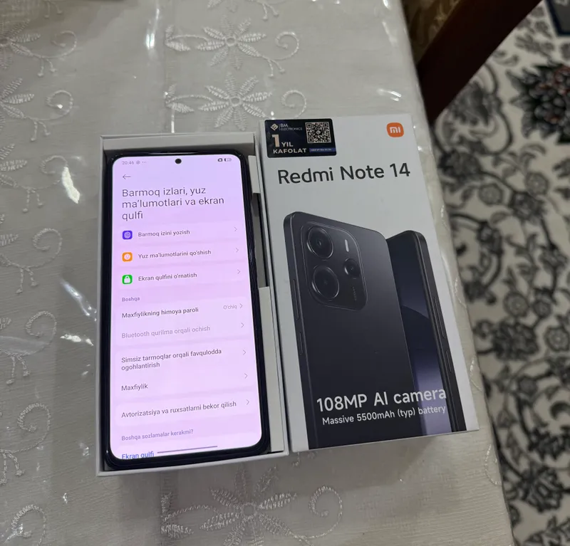 Redmi Note 14, идеальное состояние, 8/128, есть кардар 2 Redmi Note 14, идеальное состояние, 8/128, есть кардар 2