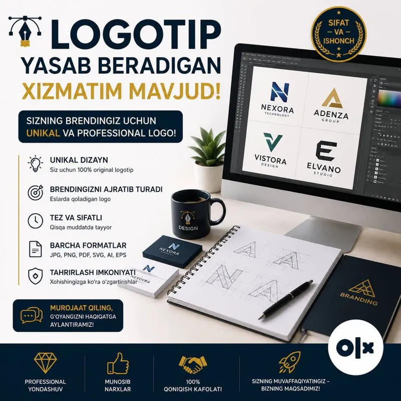 Professional Logotip Yaratish va Brending Xizmati | Grafik Dizayn